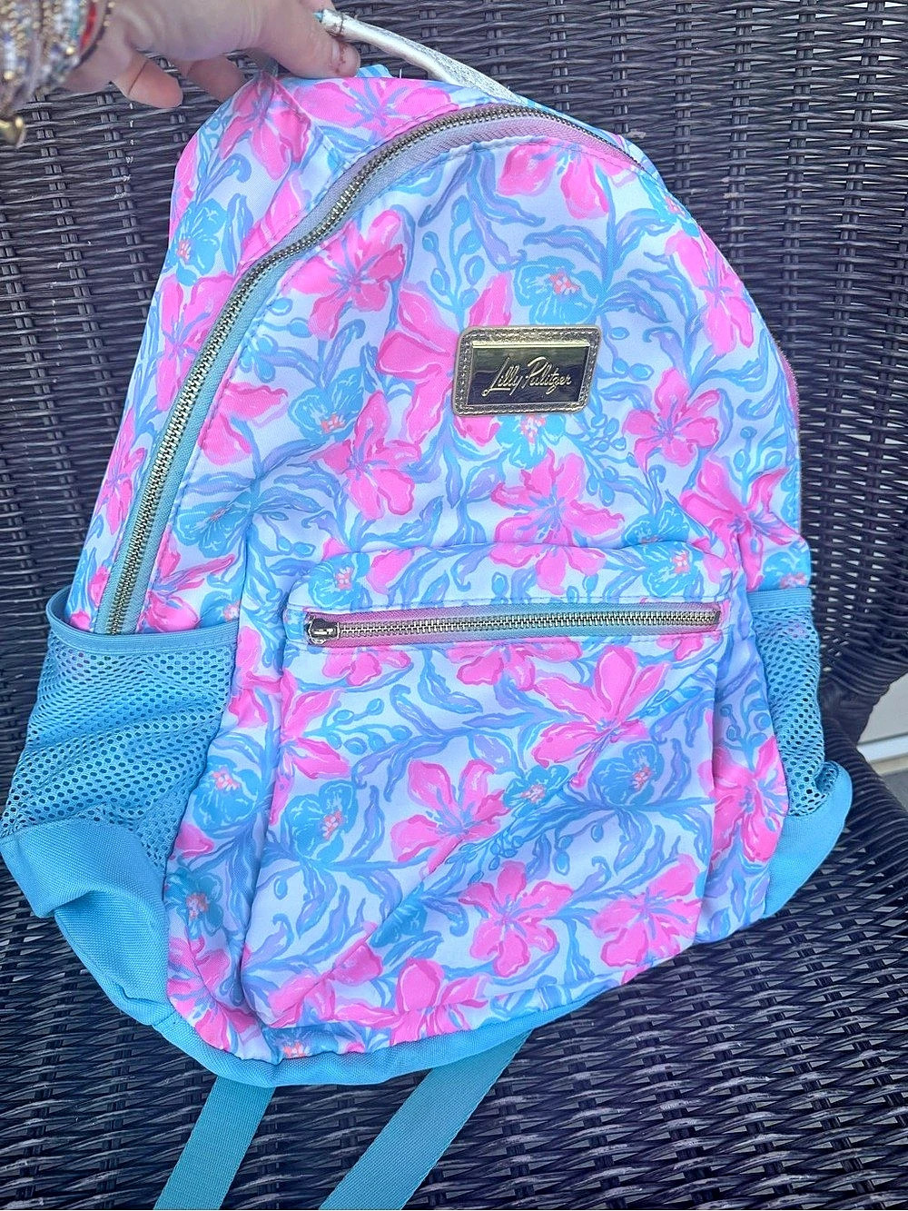 Lilly Pulitzer Printed Backpack - Seacret Escape Seacret Escape Floral Blue &